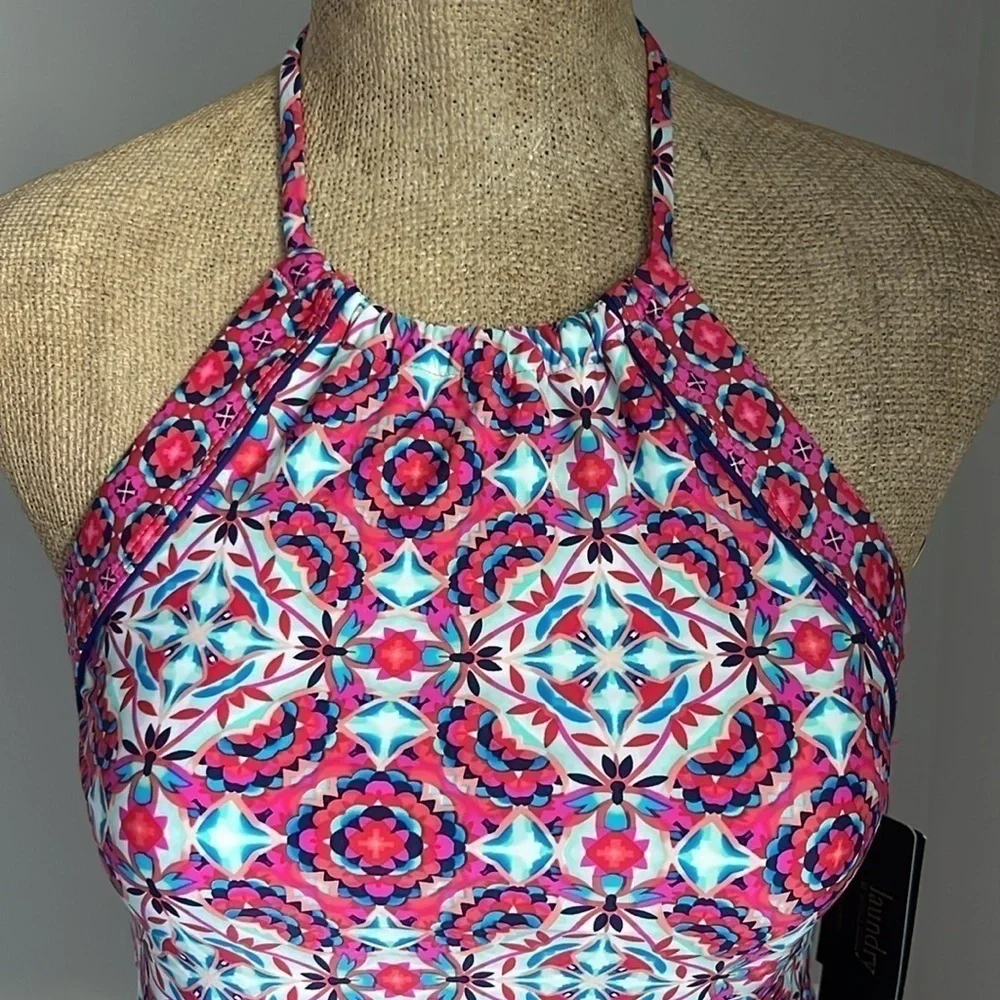 LAUNDRY BY SHELLI SEGAL Tankini Swim Top Size Small NWT